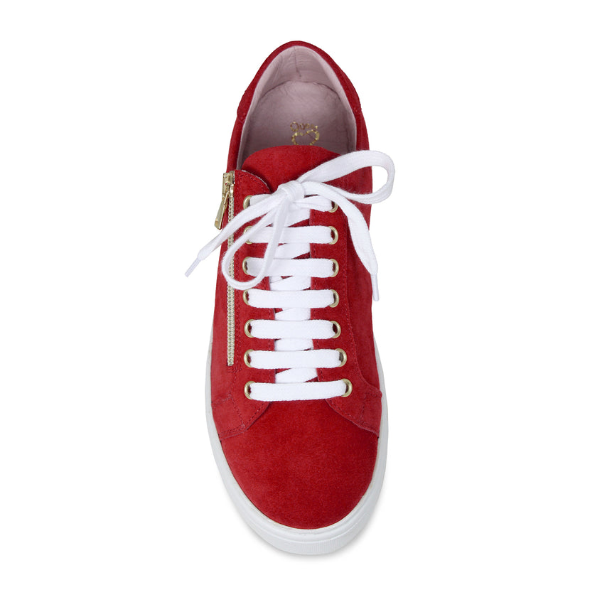 Feather: Red Suede Shoes Sole Bliss