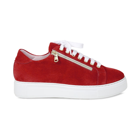 Feather: Red Suede Shoes Sole Bliss