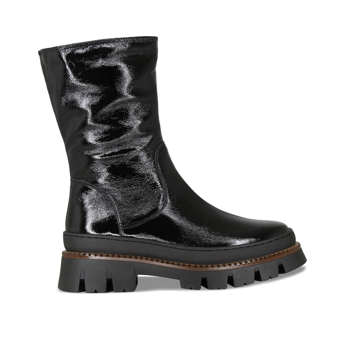 Fen: Black Patent Boots Sole Bliss