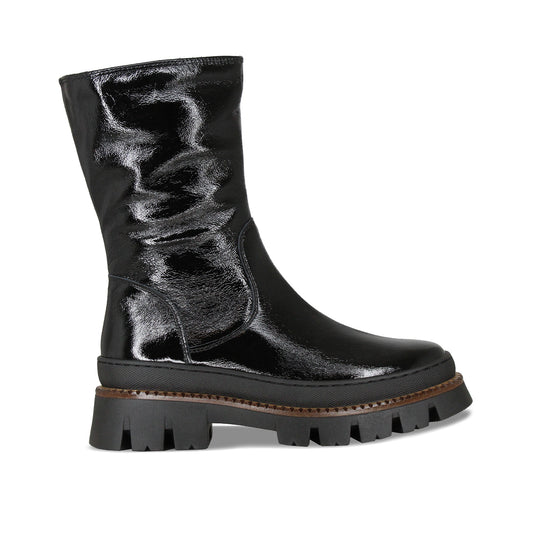 Fen: Black Patent Boots Sole Bliss