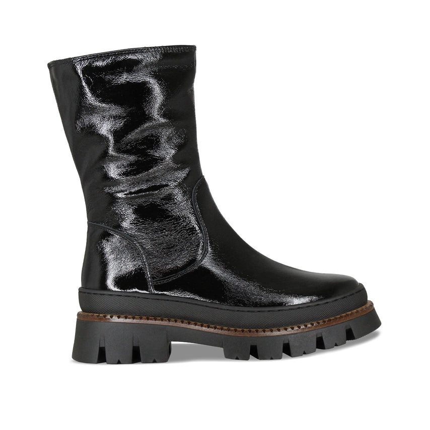 Fen: Black Patent Boots Sole Bliss