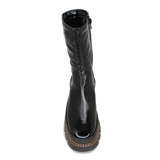 Fen: Black Patent Boots Sole Bliss