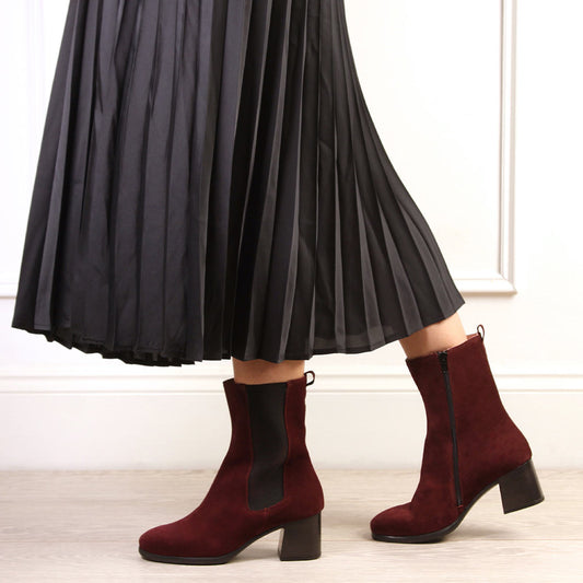Fern: Bordeau Suede Boots Sole Bliss