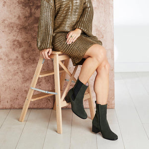 Fern: Khaki Suede Boots Sole Bliss