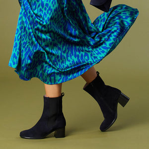 Fern: Navy Suede Boots Sole Bliss