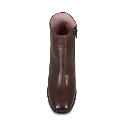 Frankie: Chestnut Leather Boots Sole Bliss