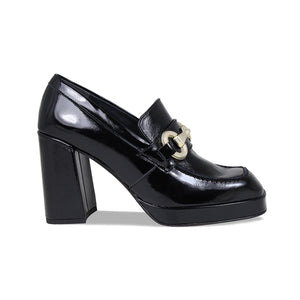 Tabitha: Black Croc Leather - Loafers for Bunions | Sole Bliss