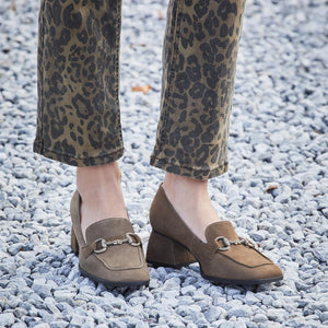 Giselle: Khaki Suede Shoes Sole Bliss