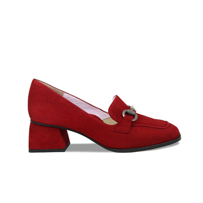 Giselle: Cherry Red Suede