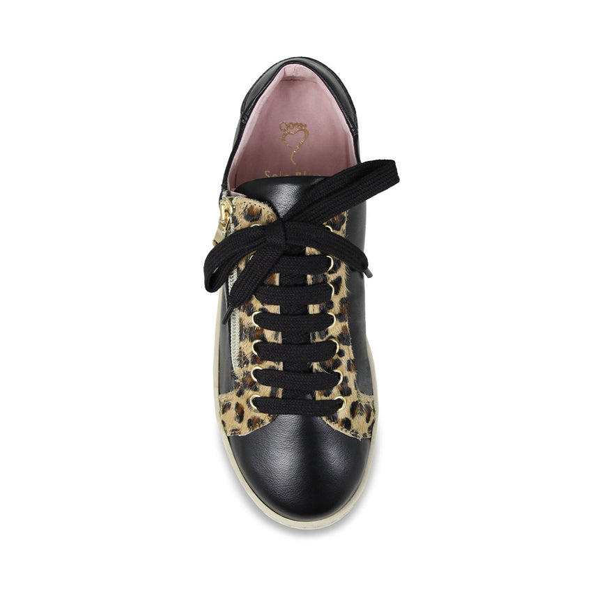 Hampton: Black Leather & Luxe Leopard Shoes Sole Bliss