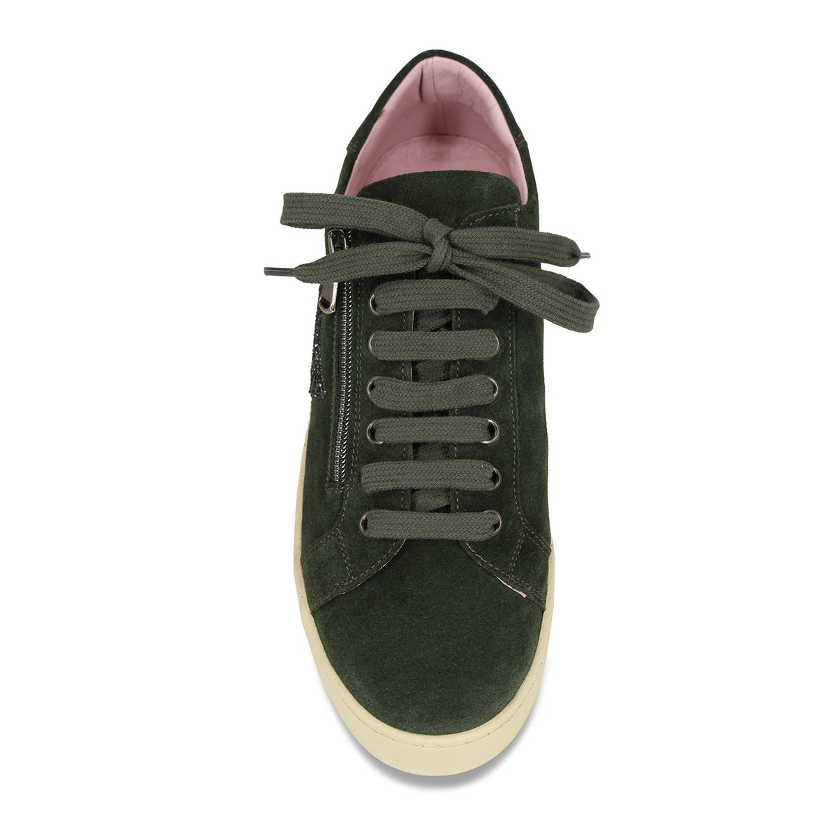 Hampton Star: Forest Green Suede & Glitter Shoes Sole Bliss