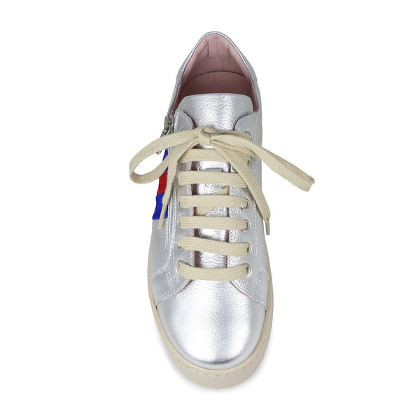 Silver plimsolls best sale