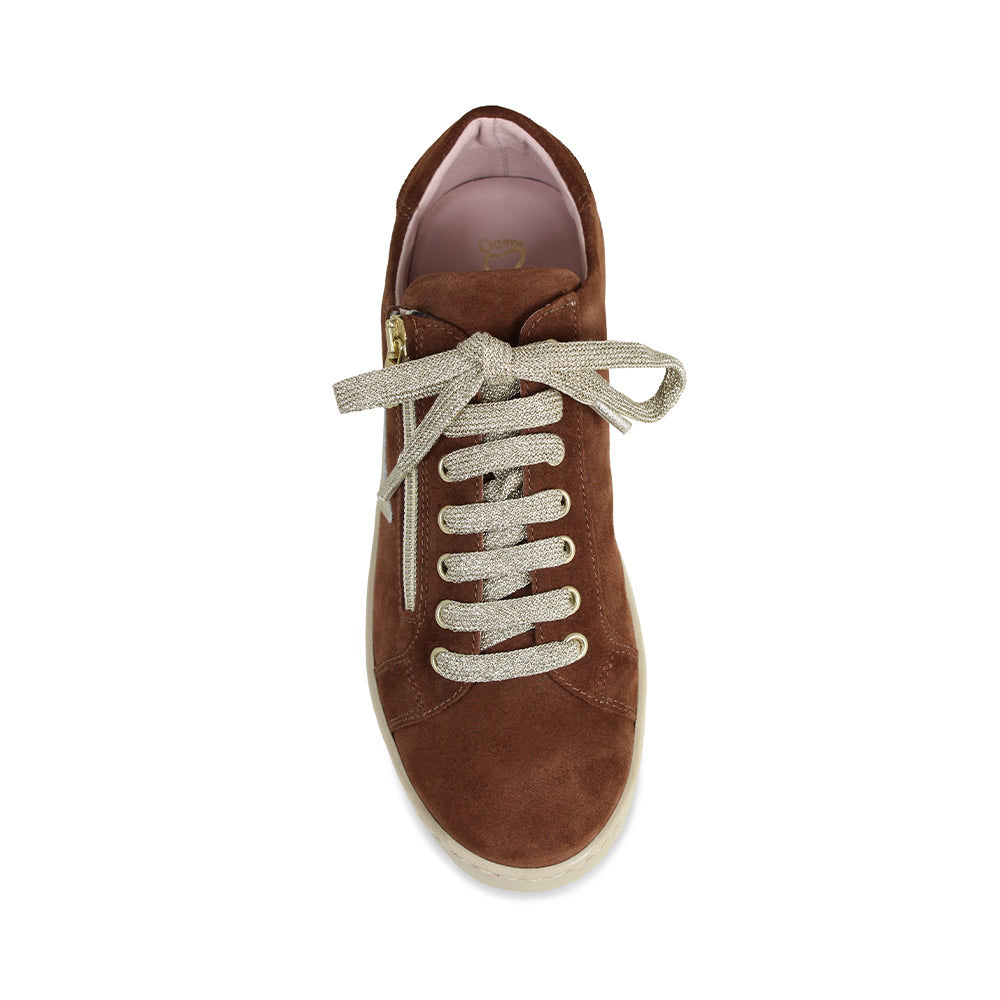 Hampton Star: Chestnut Suede & Gold Shoes Sole Bliss
