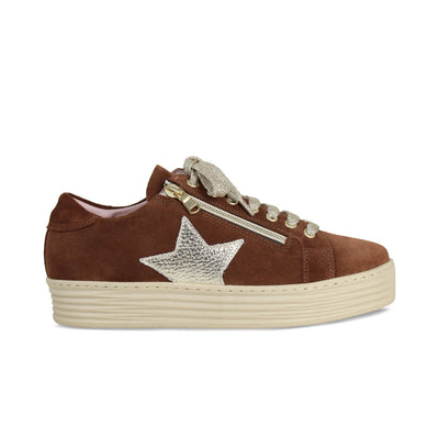 Hampton Star: Tan Suede & Gold