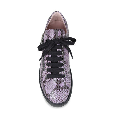 Harley: Lilac Snake Print Leather