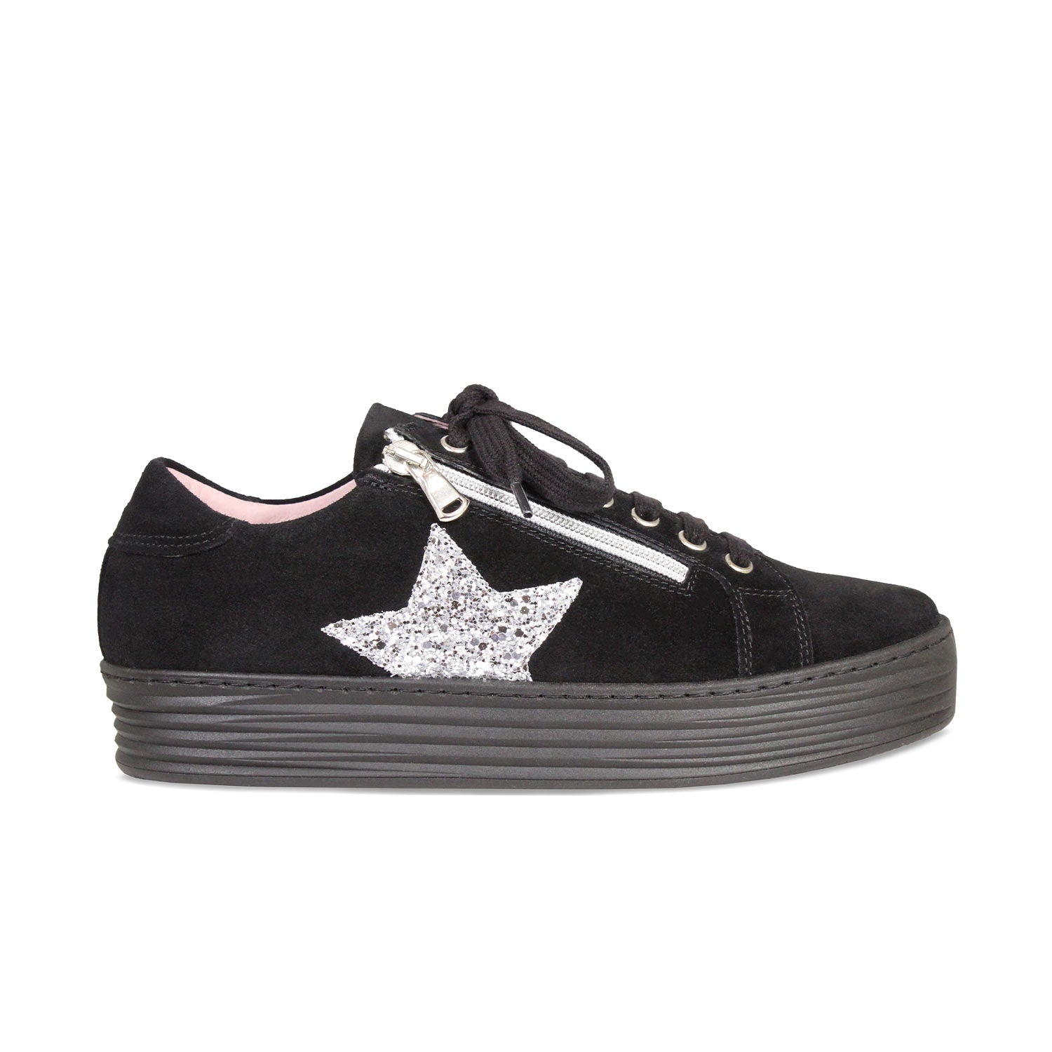 Harley-Star: Black Suede & Glitz Shoes Sole Bliss