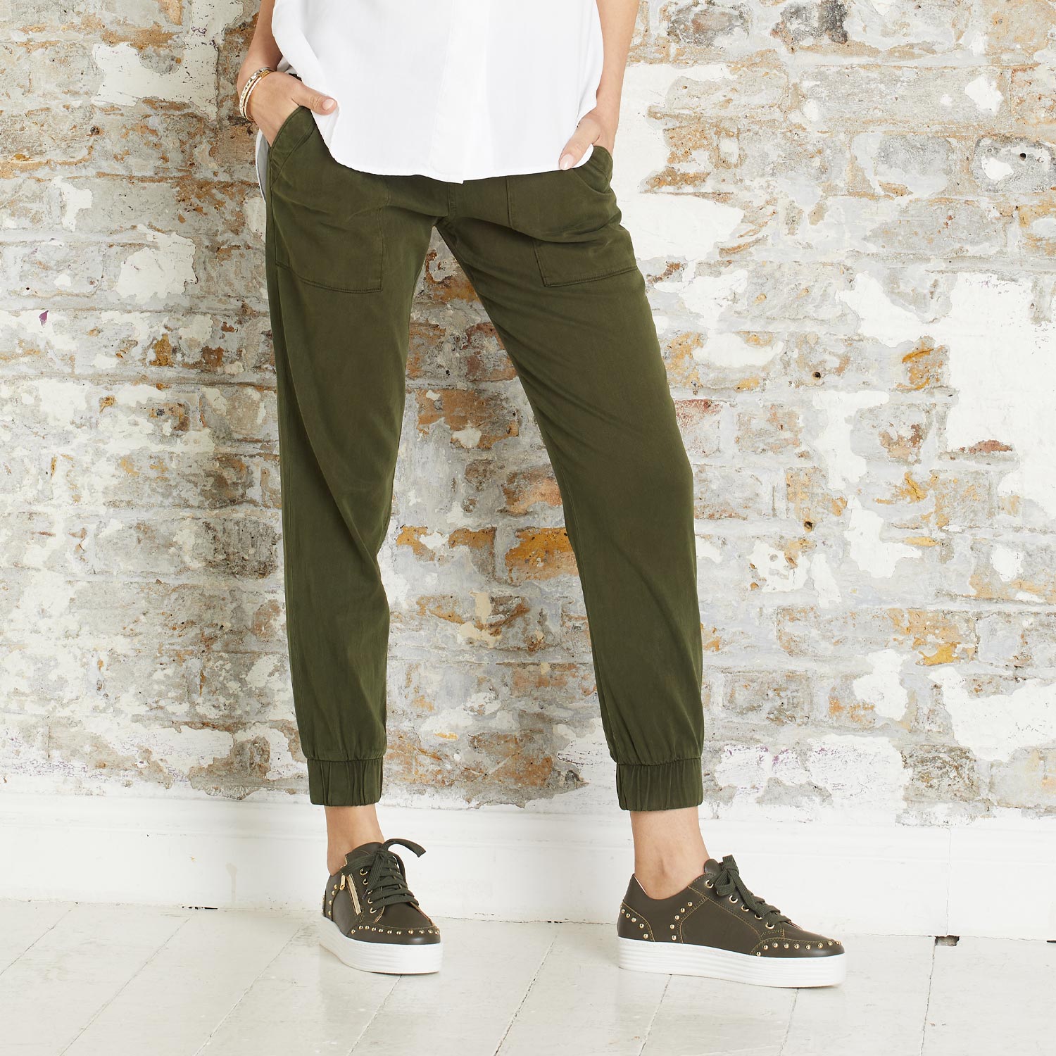 Haven: Khaki Leather Shoes Sole Bliss