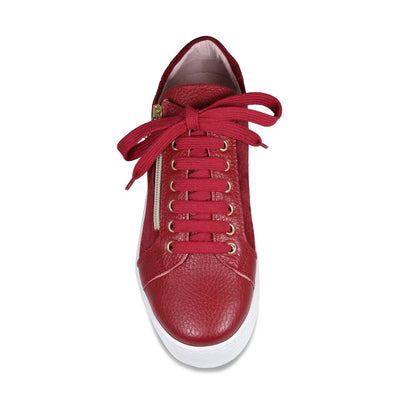 Hero: Cherry Red Leather & Suede