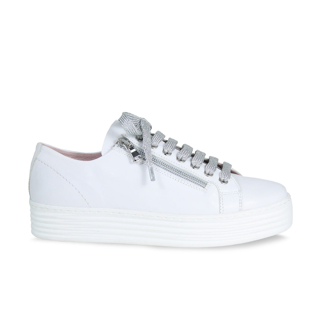 Hero: White Leather Shoes Sole Bliss