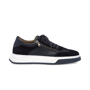 Samson: Navy Leather & Suede | Men's Trainers for Plantar Fasciitis Shoes Sole Bliss