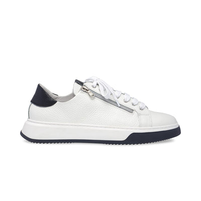 Statement: White Leather & Navy | Men's Trainers for Plantar Fasciitis Shoes Sole Bliss