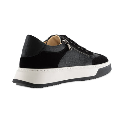 Samson: Black Leather & Suede | Men's Trainers for Plantar Fasciitis Shoes Sole Bliss