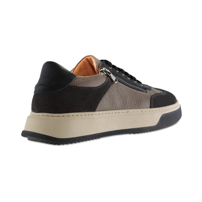 MEN'S Samson: Grey, Taupe & Black Leather Shoes Sole Bliss