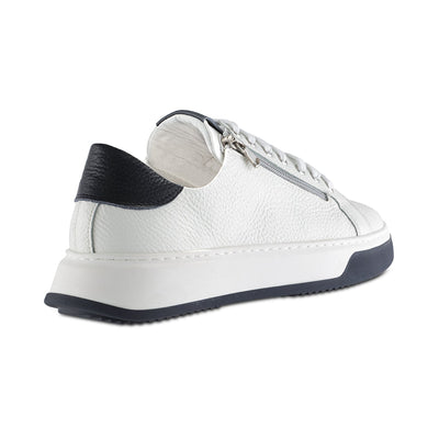 Statement: White Leather & Navy | Men's Trainers for Plantar Fasciitis Shoes Sole Bliss