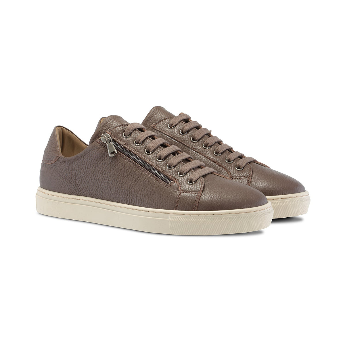 MEN'S Stride: Taupe Leather Shoes Sole Bliss