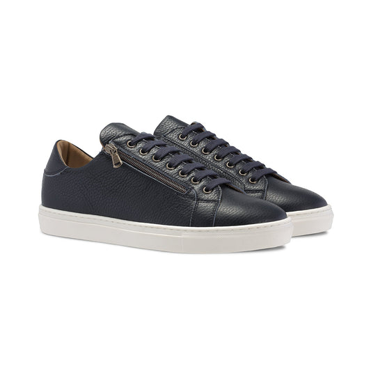 MEN'S Stride: Navy Leather Shoes Sole Bliss