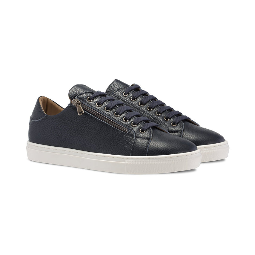 MEN'S Stride: Navy Leather Shoes Sole Bliss