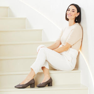 Ingrid: Bronze Weave Leather Shoes Sole Bliss