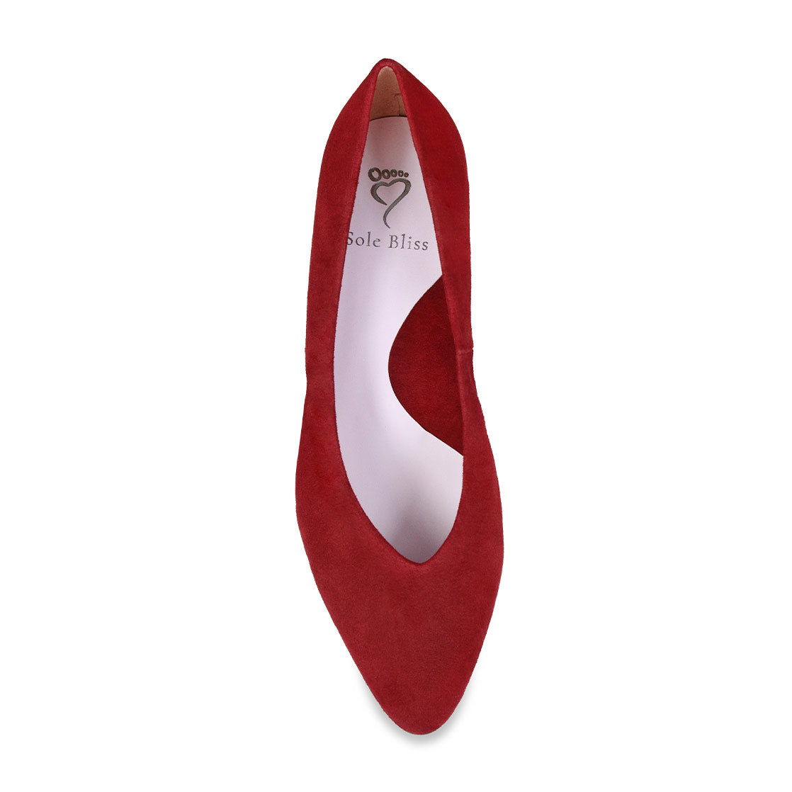 Ingrid: Cherry Suede - Comfy Block Heels for Wide Feet | Sole Bliss