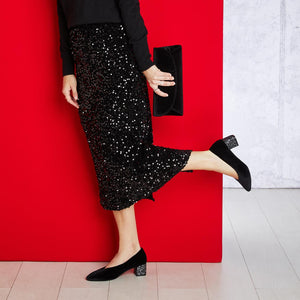 Ingrid-Glitz: Luxe Black Velvet Shoes Sole Bliss