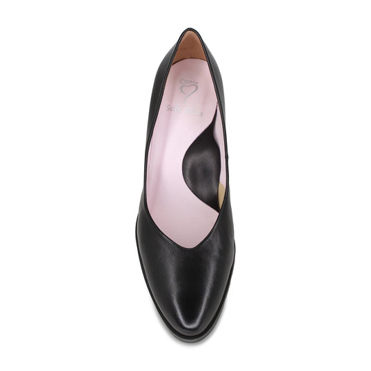 Isabel: Black Leather Shoes Sole Bliss