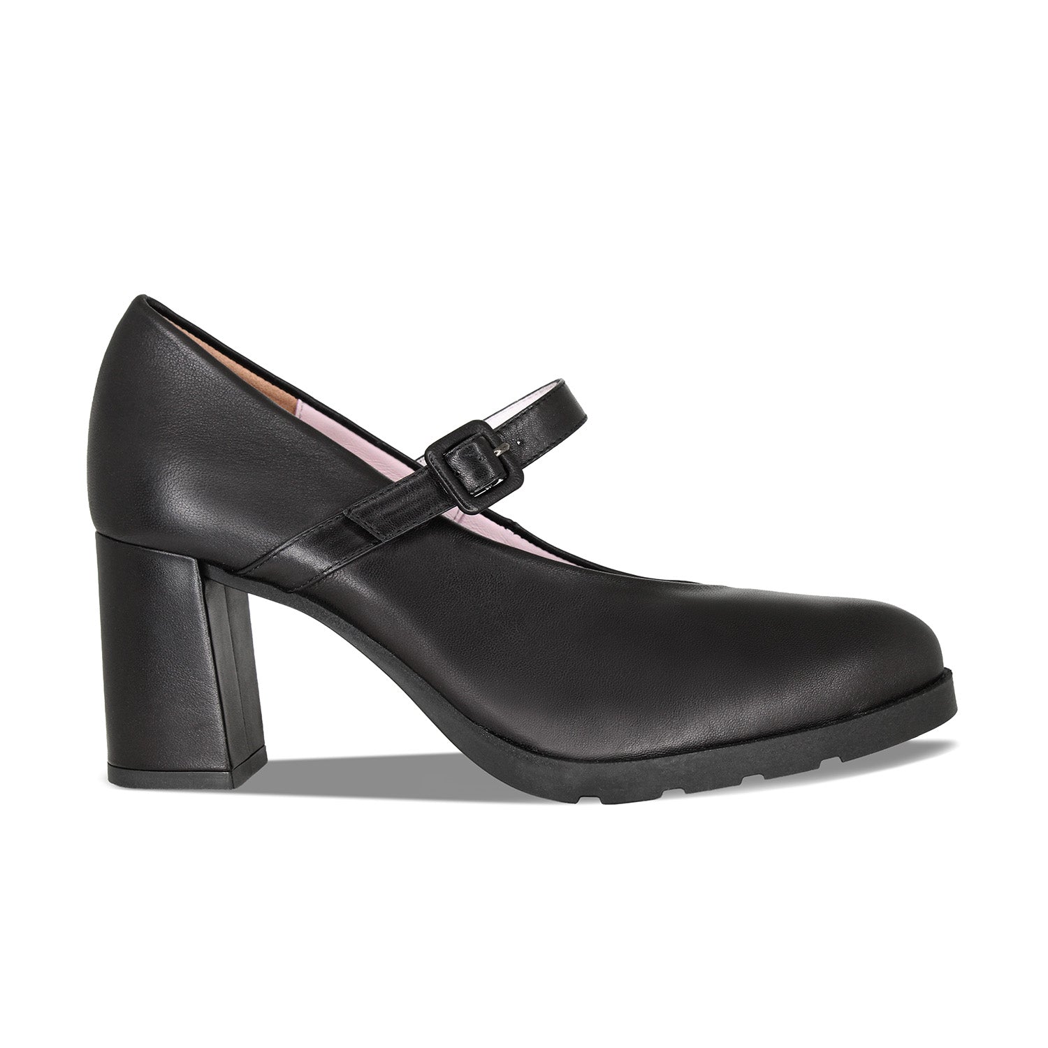 Maxine: Black Leather Shoes Sole Bliss