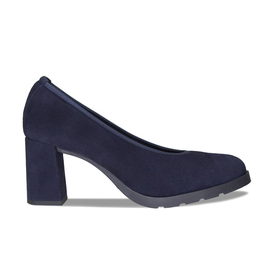 Monroe: Navy Suede Shoes Sole Bliss