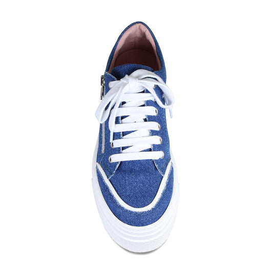 Jazz: Denim & White Leather Shoes Sole Bliss