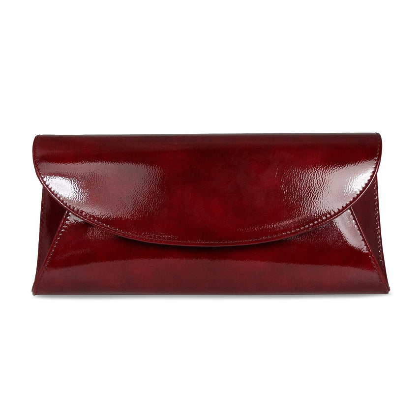Jenna: Bordeau Patent Bags Sole Bliss