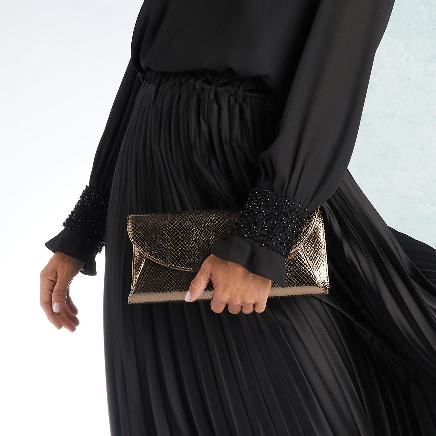Jenna: Bronze Snake Print Leather Bags Sole Bliss