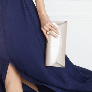 Jenna: Pale Taupe Patent Leather Bags Sole Bliss