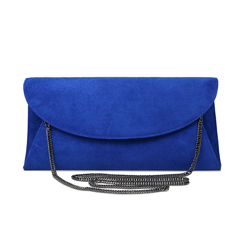 Handbag in Blue Suede Leather – Sazingg