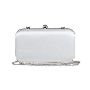 Jewel: White Satin & Silver Bags Sole Bliss