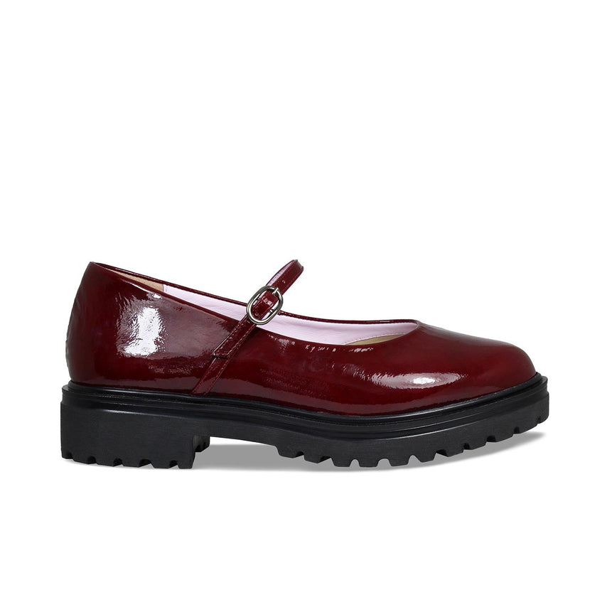 Libra: Bordeau Patent Leather Shoes Sole Bliss