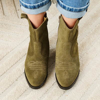 Pioneer: Khaki Suede Boots Sole Bliss