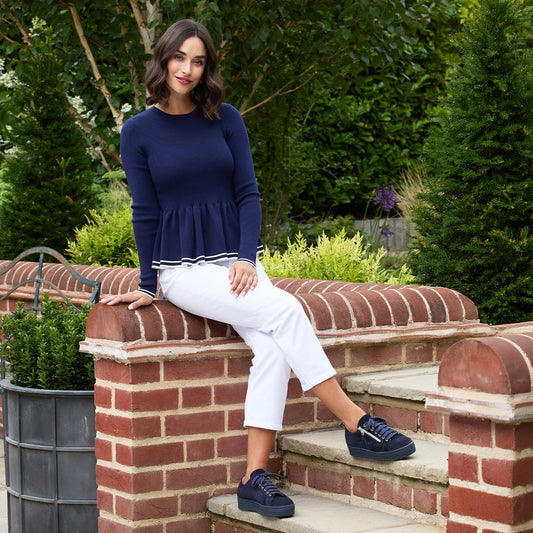 Star: Navy Suede & Glitz Shoes Sole Bliss