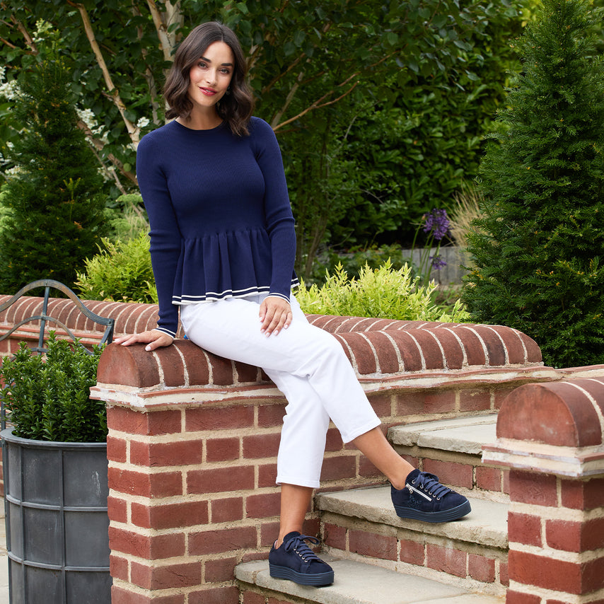 Star: Navy Suede & Glitz Shoes Sole Bliss