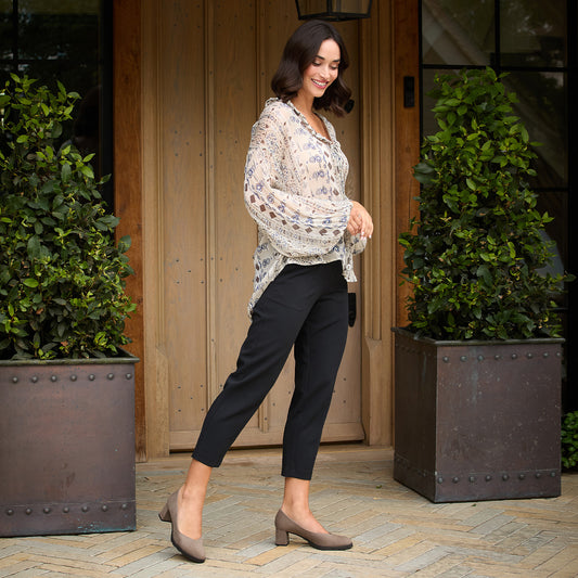 Isabel: Taupe Suede Shoes Sole Bliss