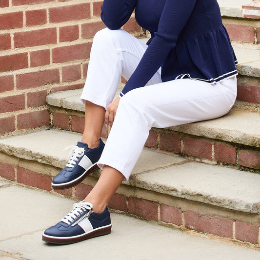Uptown: Navy Leather Shoes Sole Bliss