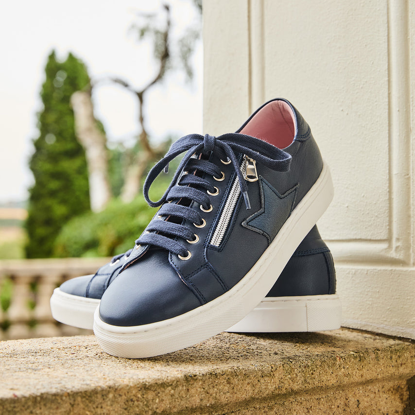 Starlight: Navy Leather & Metallic Shoes Sole Bliss